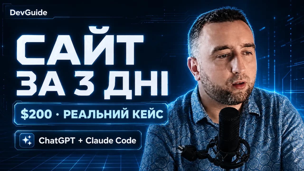 Сайт за 3 дні та $200 реальний кейс із ChatGPT + Claude Code