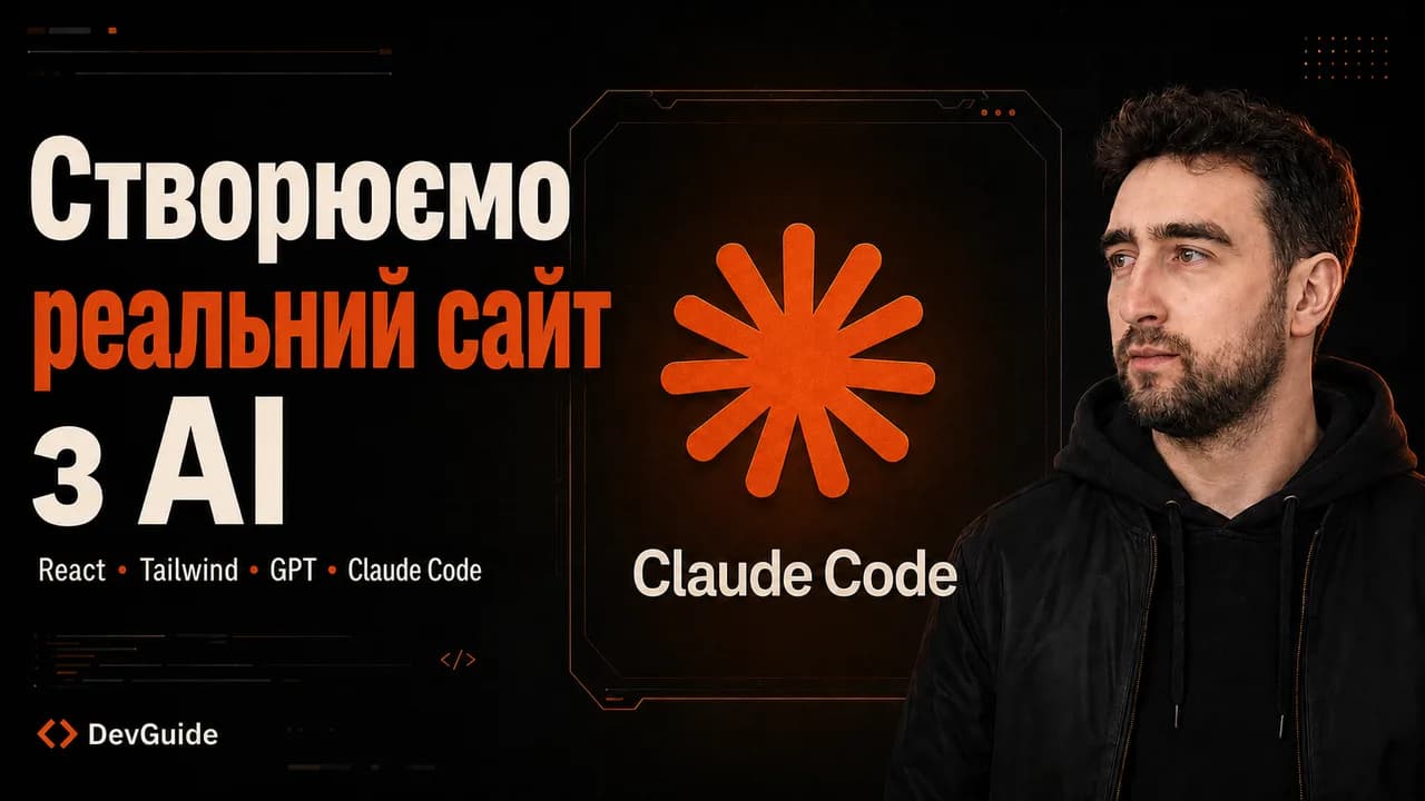 Створюємо реальний сайт з AI: React, Tailwind, GPT і Claude Code